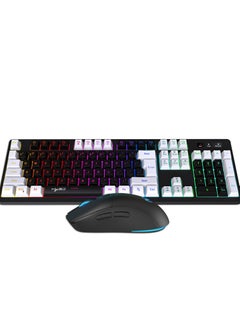 Buy L98 wireless rechargeable 2.4G keyboard and mouse film set colorful backlight game mouse RGB backlight keyboard spot in UAE