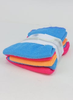 Buy Pack of 5 Microfiber Towel Small Cleaning Cloth Rag Multicolour in Saudi Arabia