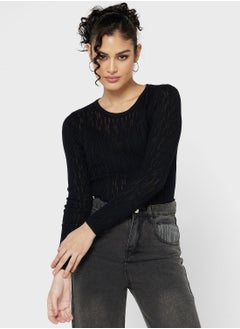 Buy Textured Detail Sweater in Saudi Arabia