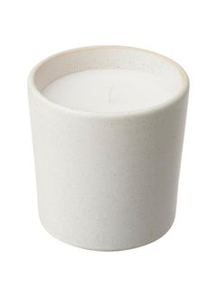 Buy Scented Candle In Ceramic Jar Scandinavian Woods White 50 Hr in Saudi Arabia