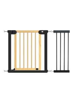 اشتري Baby Safe Wooden Safety Gate w/t 28cm Black Extension - Natural Wood في السعودية