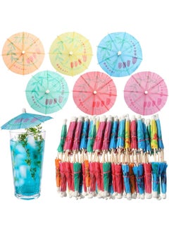 اشتري 50 - Pieces Crystal Shape Straws And Mini Umbrellas for Cocktail Party في الامارات