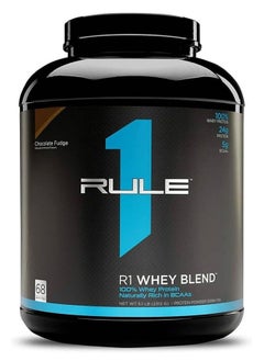 اشتري Rule 1 100% whey blend protein chocolate fudge 2.26kg (5lbs) في الامارات