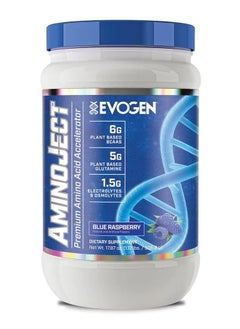 Buy AminoJect Vegan Fermented Plant Based BCAA - Blue Raspberry - (30 Servings) in Saudi Arabia