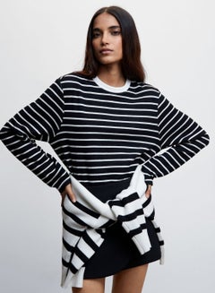Buy Striped Round Neck Sweatshirt in Saudi Arabia