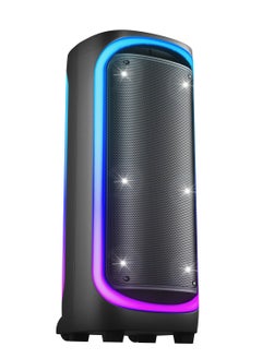 Buy Extra Bass Portable Speaker 1600W, 2 Wireless Microphone Built In Rechargeable Battery, Bluetooth DT-R1600B in UAE