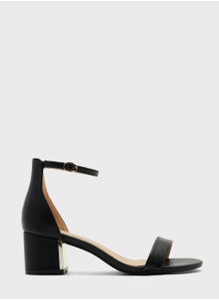 Buy Mid Block Heel Ankle Strap Sandal in UAE