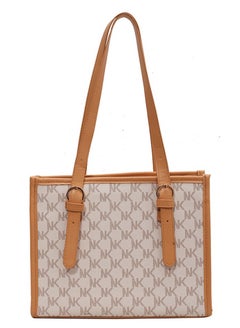 Buy Fashion Large Capacity Casual Women Purses Printing Satchel Tote Shoulder Bag and Handbags Brown in UAE