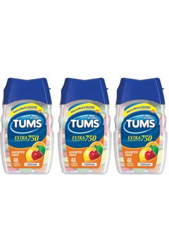 Buy Tums Pack Of 3  Extra Strength 750mg 48 Chewable Tablets in Saudi Arabia