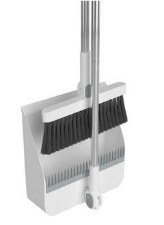 اشتري Magnetic Suction Plastic Broom Dustpan Set Household Cleaning Tool Rotating Broom Head Simple Folding Standing في الامارات