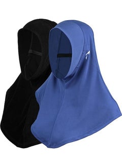 Buy Flush Womens Sports Hijab Scarf Dri Fit Full Head Cover Pro Hijab for Workout, Running and Everyday Wear Pack Of 2 in Saudi Arabia