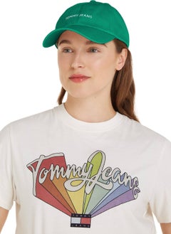 Buy Women's Front Logo Baseball Cap -  Pure organic cotton, Green in UAE