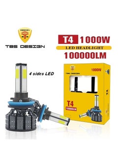 اشتري TBS DESIGN T4  9006 4 Sides Led Headlight Original 50W/set with 5000 Lumes في الامارات