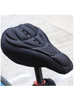 Buy Bicycle Saddle 3D Bike Seat Cover Cycling Silicone Seat Mountain Bike Cushion Cycling Saddle for Bicycle Bike Accessories, Black in UAE