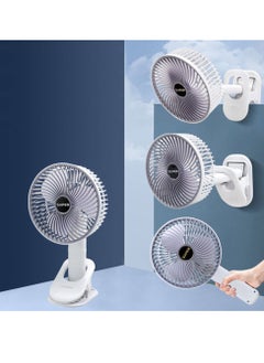 Buy 4 in 1 Multi-Functional Portable Rechargeable Clip Fan, Table fan, Hanging Fan, Handheld Fan in Saudi Arabia