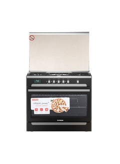 Buy Freestanding Matrix Digital Gas Cooker, 5 Burners, Black and Silver 500016943 in Egypt