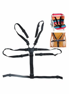 Buy High Chair Seat Belt 5 Point Harness Baby Chair Safety Belt Universal High Chair Seat Belt For Wooden High Chair Pushchair in UAE