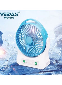 Buy Weidasi Rechargeable Emergency Fan with Light  -202 in Saudi Arabia