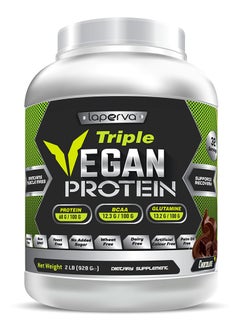 Buy Laperva Triple Vegan Protein, Maintains Muscles Mass and Supports Recovery, Suitable for Vegetarians, Chocolate Flavor, 2 Lbs in UAE