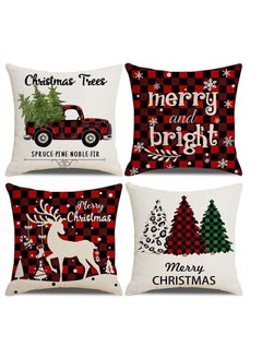 اشتري 4Pcs christmas pillow case cover cushion for home decor 45*45cm في الامارات