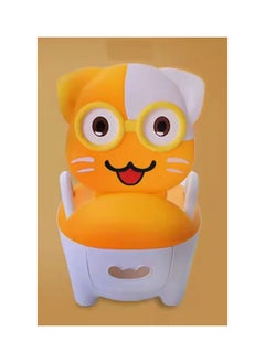 Buy Realistic Potty Training Toilet with Cleaning Tray, for Toddlers and Children, Cartoon Duck Design, Yellow/Blue in Egypt