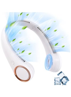 Buy Portable Neck Fan, Hands Free Bladeless Fan, Hanging Personal Fan,USB-C Rechargeable Neck Fan(White) in Saudi Arabia