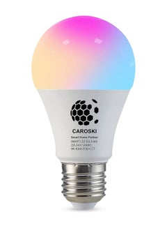 Buy WIFI Smart Bulb with 1 Year Warranty - 9W Smart Wi-Fi Light Bulb Pack of 1- LED Home light bulb Compatible with Alexa - Echo and Google Home Assistant - Bulb smart light has Multi Colors in Saudi Arabia