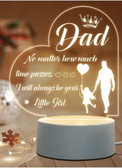 Buy Father's Day Gifts for Dad from Daughter Dad Birthday Gifts Father Daughter Gifts Acrylic Sleep Night Light with Base in Saudi Arabia