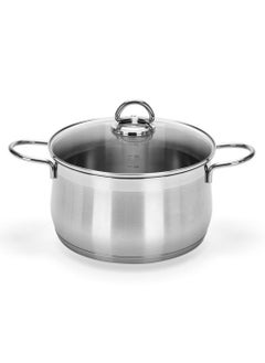 اشتري Monica Stainless Steel Stockpot W/Glass Lid 24cm في الامارات