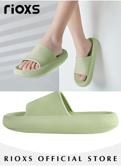 Buy Slides for Women Men Pillow Slippers Non-Slip Bathroom Shower Sandals Soft Thick Sole Indoor and Outdoor Slides in UAE