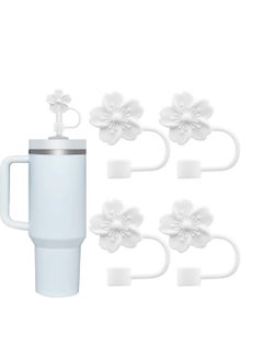 Buy 4Stanley straw caps, reusable dustproof silicone straw caps suitable for Stanley cups in UAE