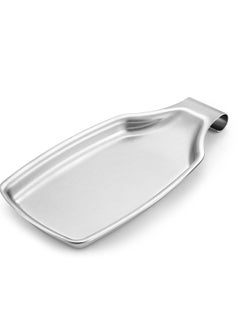 Buy SYOSI, Stainless Steel Spoon Rest Tray for Kitchen, Large Cooking Utensil Spatula Ladle Holder with Square Bottom, Kitchen Accessories for Kitchen Countertop in UAE