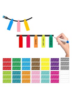 اشتري Cable Labels Tags, for Cable Management, 14 Sheet Colorful Waterproof Hand writable Cord Labels Tags, Self Adhesive Tear Resistant Wire Labels, Simplify Organize Your Cables, for Laser Printer في السعودية