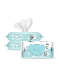 Buy Aiwibi Soft Care Baby Wet Wipes (Natural Tea Tree Oil) Pack of 3 Pouches x 80 Sheets 240 Wipes in UAE