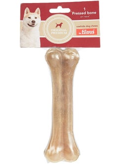 Buy Pressed Bone Dog Chew 6.5 Inch 90-100g Brown in UAE