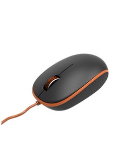 Buy Wired Optical Mouse Black & Orange in UAE