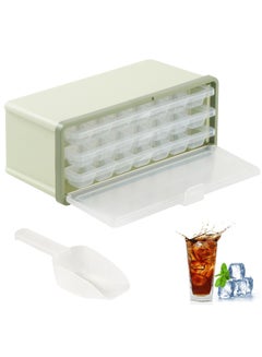 Buy Ice Cube Trays for Freezer with Lid, Easy to Dump Ice Cube Molds with Bin and Ice Scoop, Clear Ice Cube Molds in Saudi Arabia