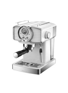 Buy MEBASHI ME-ECM2037 Espresso Coffee Machine - 1.5L, 20 Bar, with Pressure Gauge and Milk Frothing Nozzle (White) in UAE