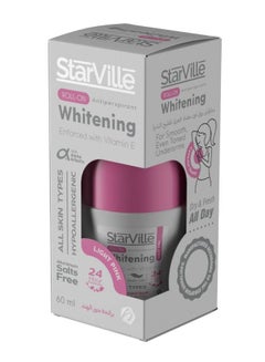 Buy Starville Whitening Roll on Light Pink with Coconut Scent 60 ml in Saudi Arabia