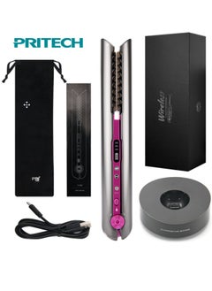 Buy 2 in 1 wireless hair straightener with temperature control in Saudi Arabia