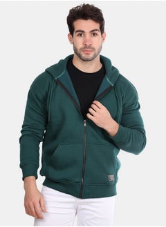 Buy Basic Inner Fleece Zip Through Hoodie in Egypt