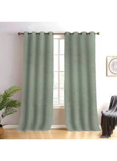 Buy Curtains House Veral Semi Leather Soft Velour Fabric Steel Grommets For Living Rooms 1 Piece-140 x 280 cm in Egypt