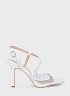 Buy Cross Over Diamante Strap Sandal in Saudi Arabia