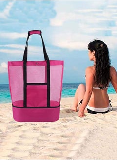 اشتري Child Kids Beach Bag with Insulation Carry Beach Treasures Toys and Food Mesh Storage في الامارات