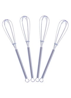 اشتري 4 Pcs 7 Inch Mini Whisk | Small Wire Kitchen Whisks - Small Sizes Make for Easier Whisking Action في الامارات