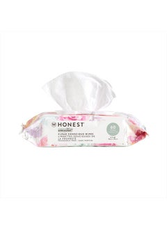 اشتري Clean Conscious Unscented Wipes | Over 99% Water, Compostable, Plant-Based, Baby Wipes | Hypoallergenic for Sensitive Skin, EWG Verified | Rose Blossom, 60 Count في الامارات