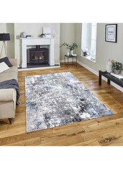 اشتري Handpicked Furniture Abstract Blue Rug, Ultra Soft Area Carpets For Bed Room, Living Room, And Dining room, Antislip Floor Carpets, Easy To Clean, Made In Turkey, Rectangle في الامارات