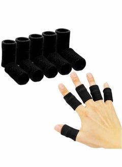 اشتري Finger Sleeves 10PCS Thumb Splint Brace for Triggger Finger Support Breathable Elastic Finger Tape في السعودية