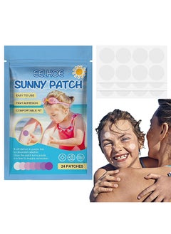 اشتري Sunscreen UV Patches UV Detecting Patches For Kids And Adults 24 Pieces Waterproof UV Sunscreen Stickers Outdoor Sunscreen Patches For Face Body في الامارات