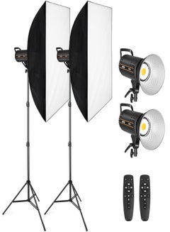 اشتري Padom 200W Video Light Kit, Continuous Lighting for Photography with Softbox & Stand, Studio Light with APP for photography YouTube vedio and Film Recording في الامارات